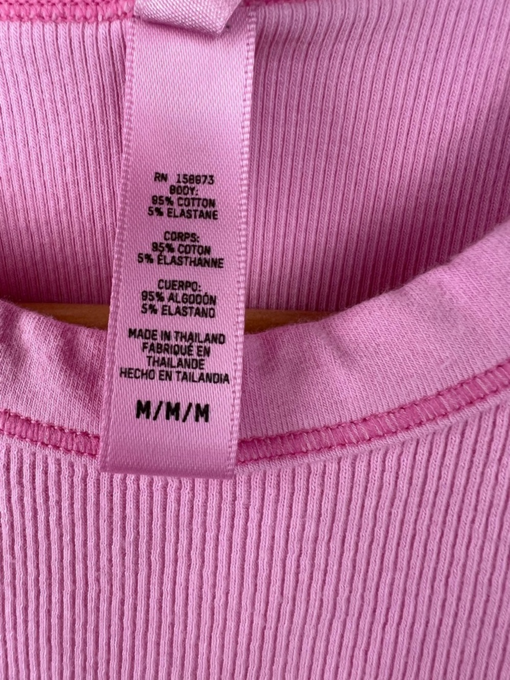 SKIMS Cotton Rib Tank Dress Bubblegum Pink Size M Bodycon Mini Racerback Stretch - Picture 6 of 7